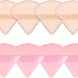 8 Pieces Triangle Powder Puff Face Soft Triangle Makeup Puff Velour Cosmetic Foundation Blender Sponge Beauty Makeup Tools